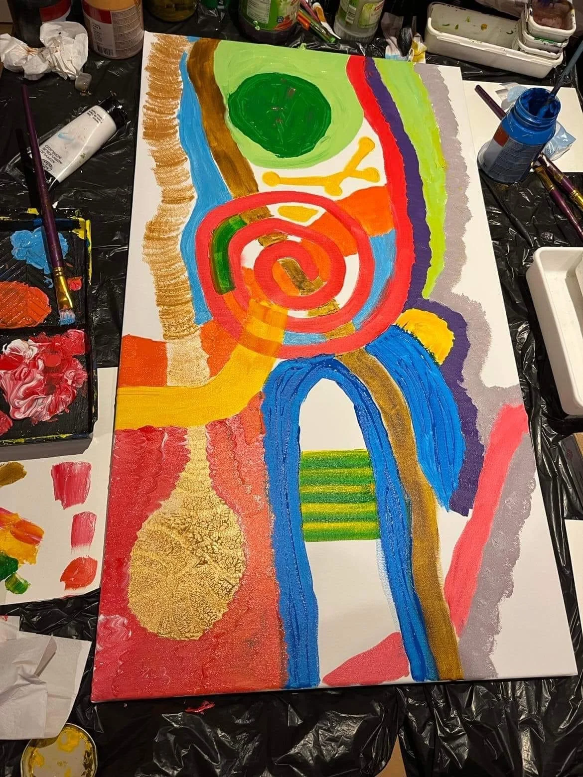 Kurz intuitivního malování v páru vč. pomůcek a seznámení s technikou