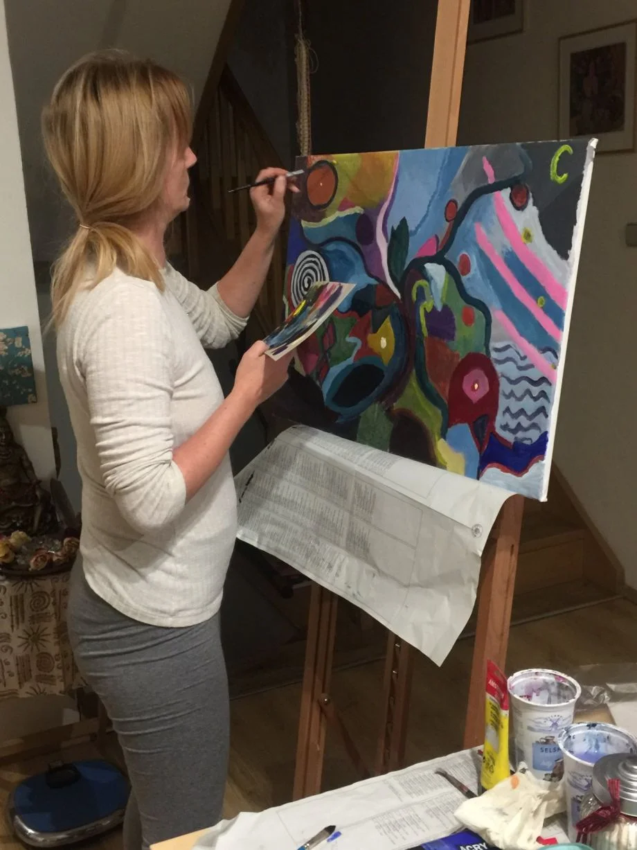 Kurz intuitivního malování v páru vč. pomůcek a seznámení s technikou