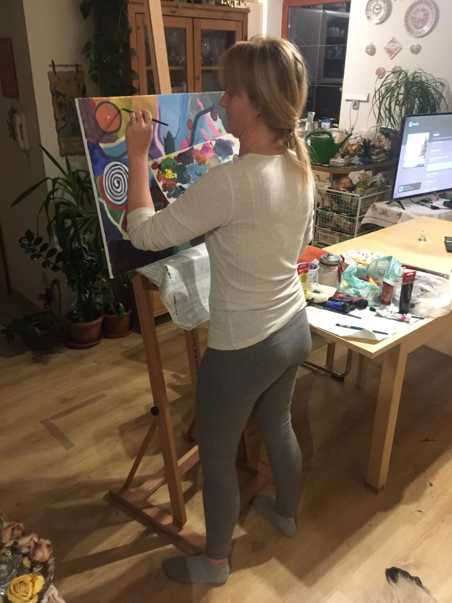 Kurz intuitivního malování v páru vč. pomůcek a seznámení s technikou