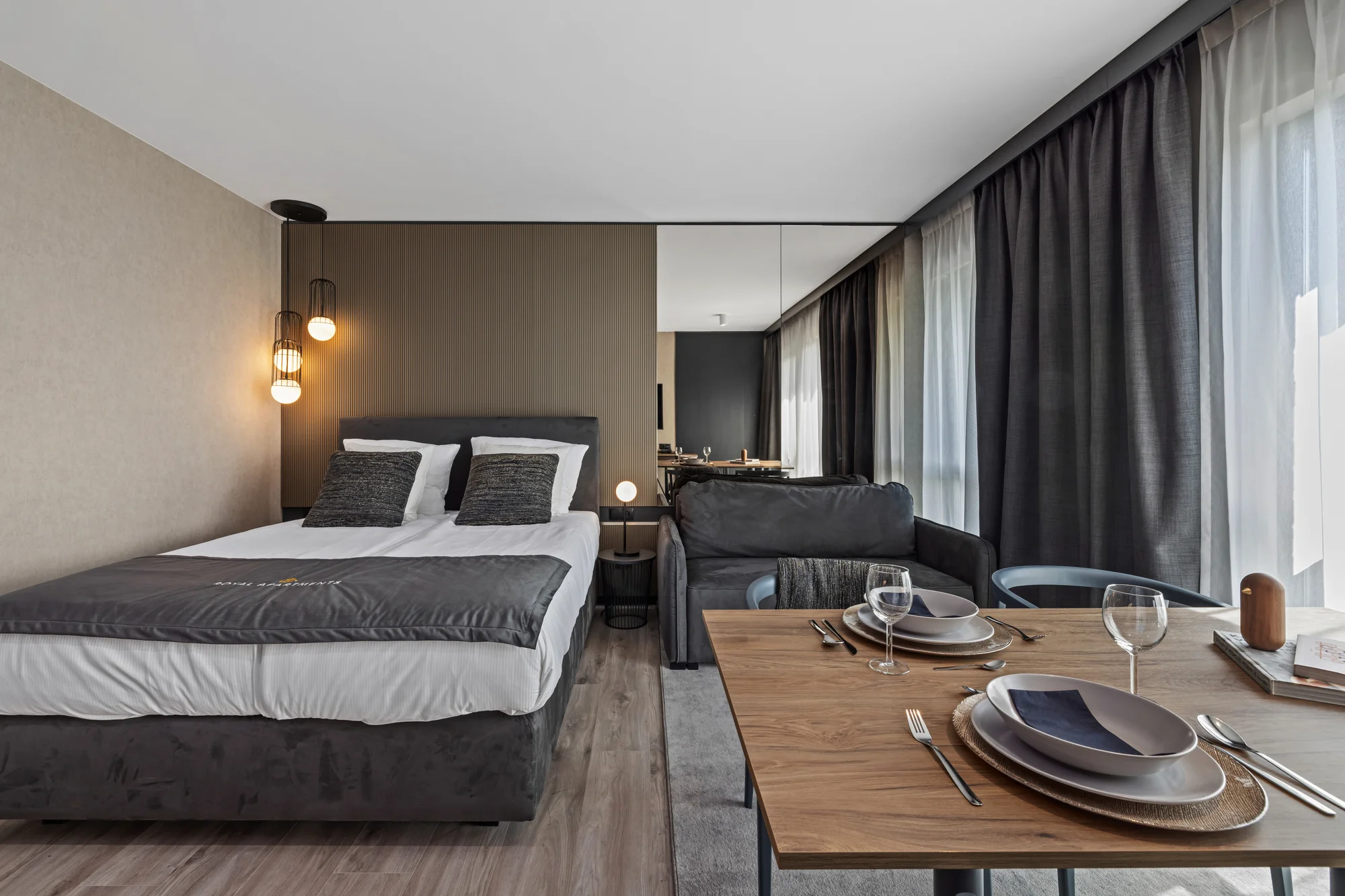 Gdaňsk: pobyt v moderním apartmánu 5 km od Starého Města, možnost snídaně na pokoj