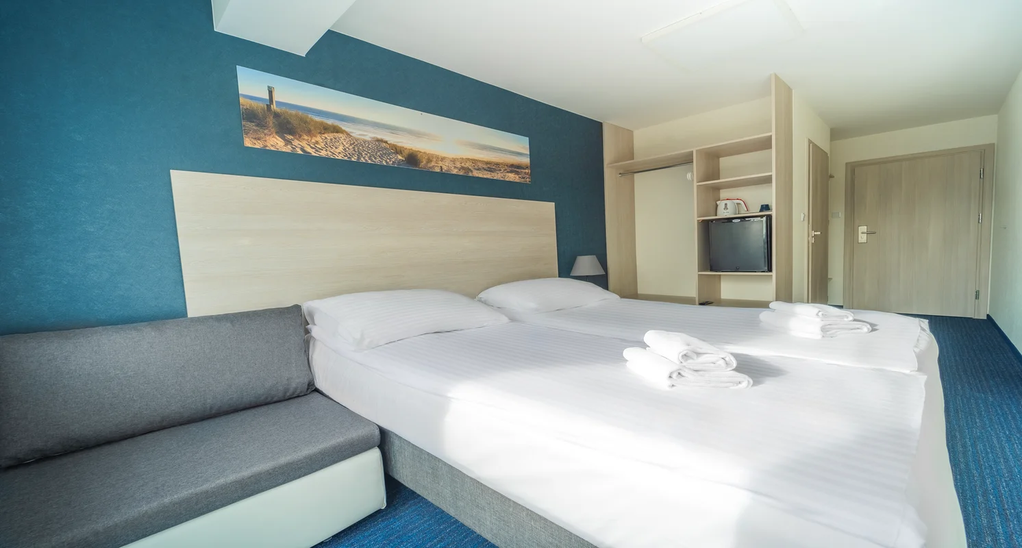 Aqua House u pláže v Sopotech: možnost snídaně, super zázemí pro rodiny a aquapark hned vedle