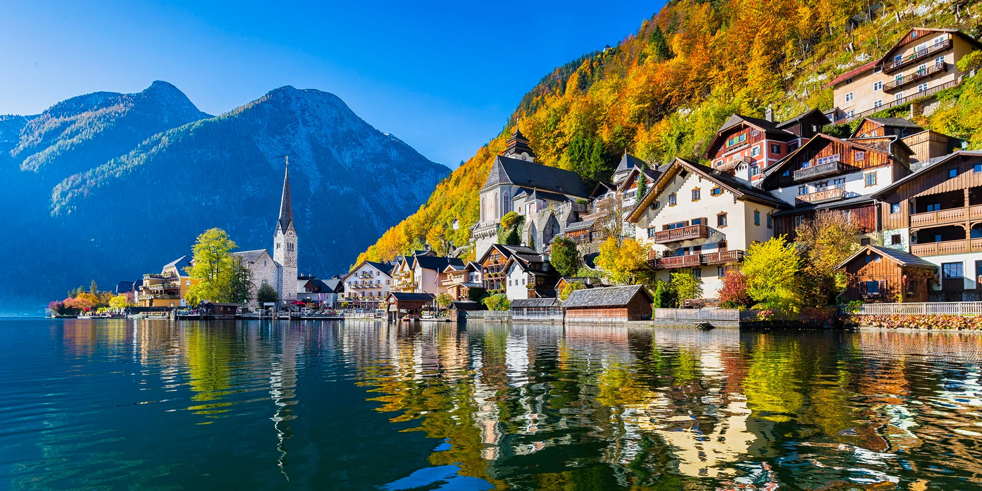 1denní výlet po perlách Solné komory: Hallstatt, Wolfgangsee a Schafberg, doprava tam i zpět