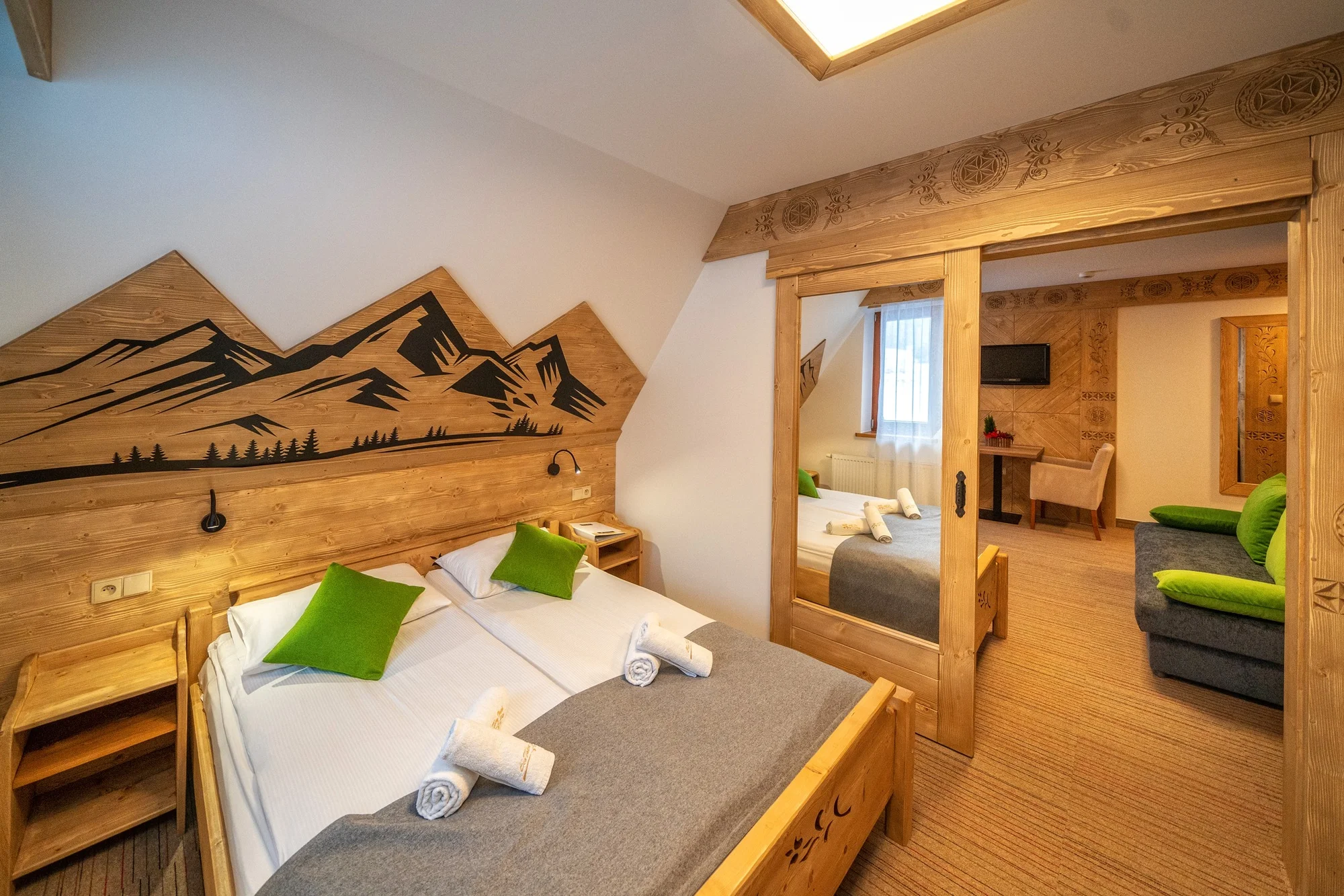 Hotel Eco Tatry v údolí Kościeliska v polských Tatrách: hodina ve wellness a snídaně