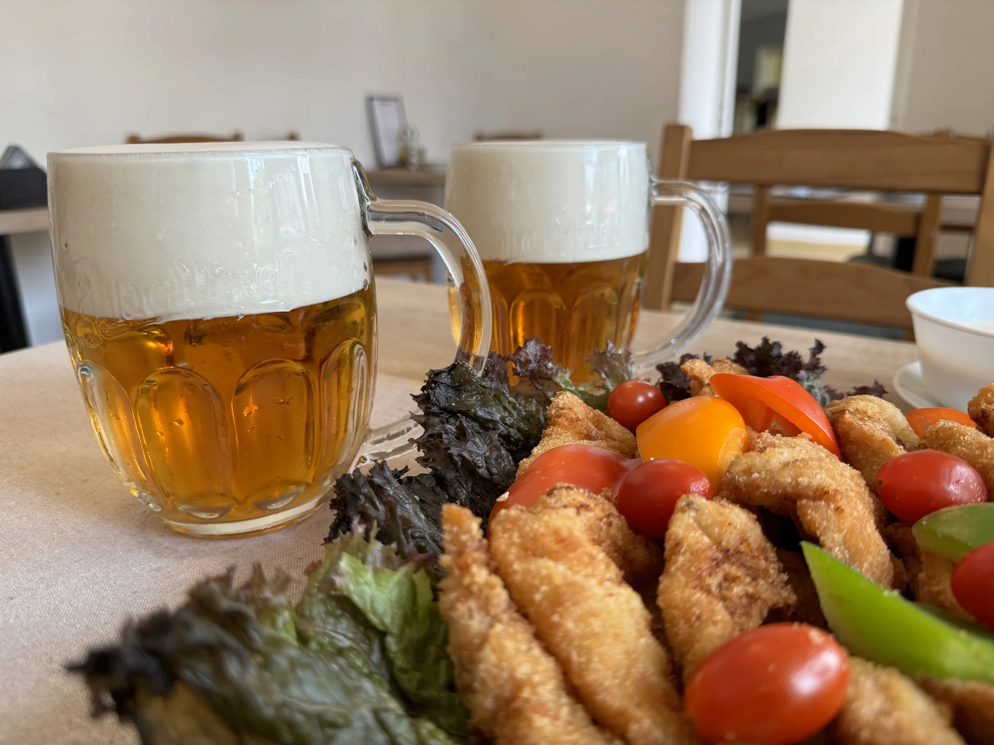 500 nebo 1000 g řízků, pečivo, zelenina, omáčky i 2 velká piva