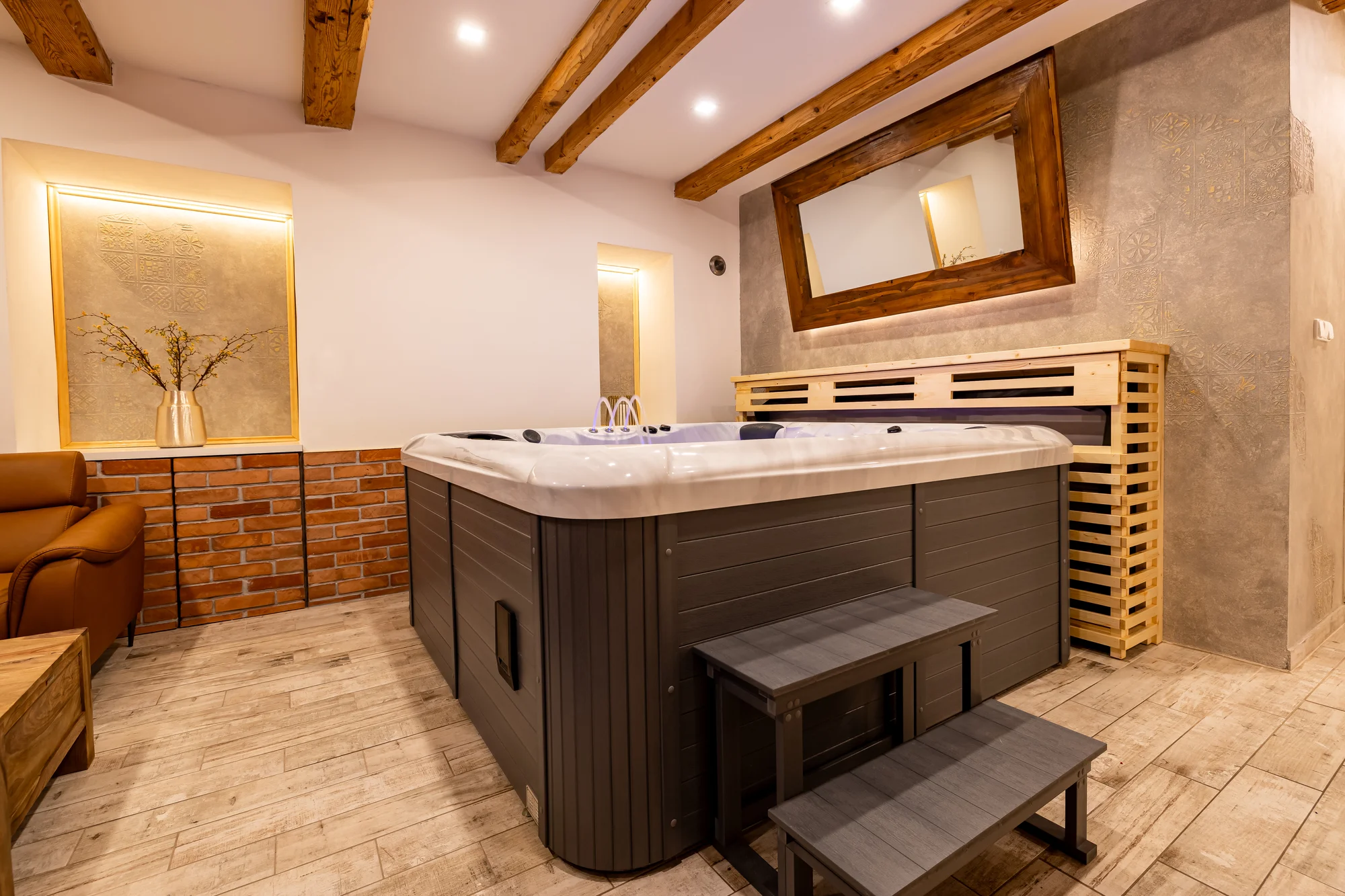 Relax apartmán: vlastní vířivka se slanou vodou, sauna i možnost snídaně