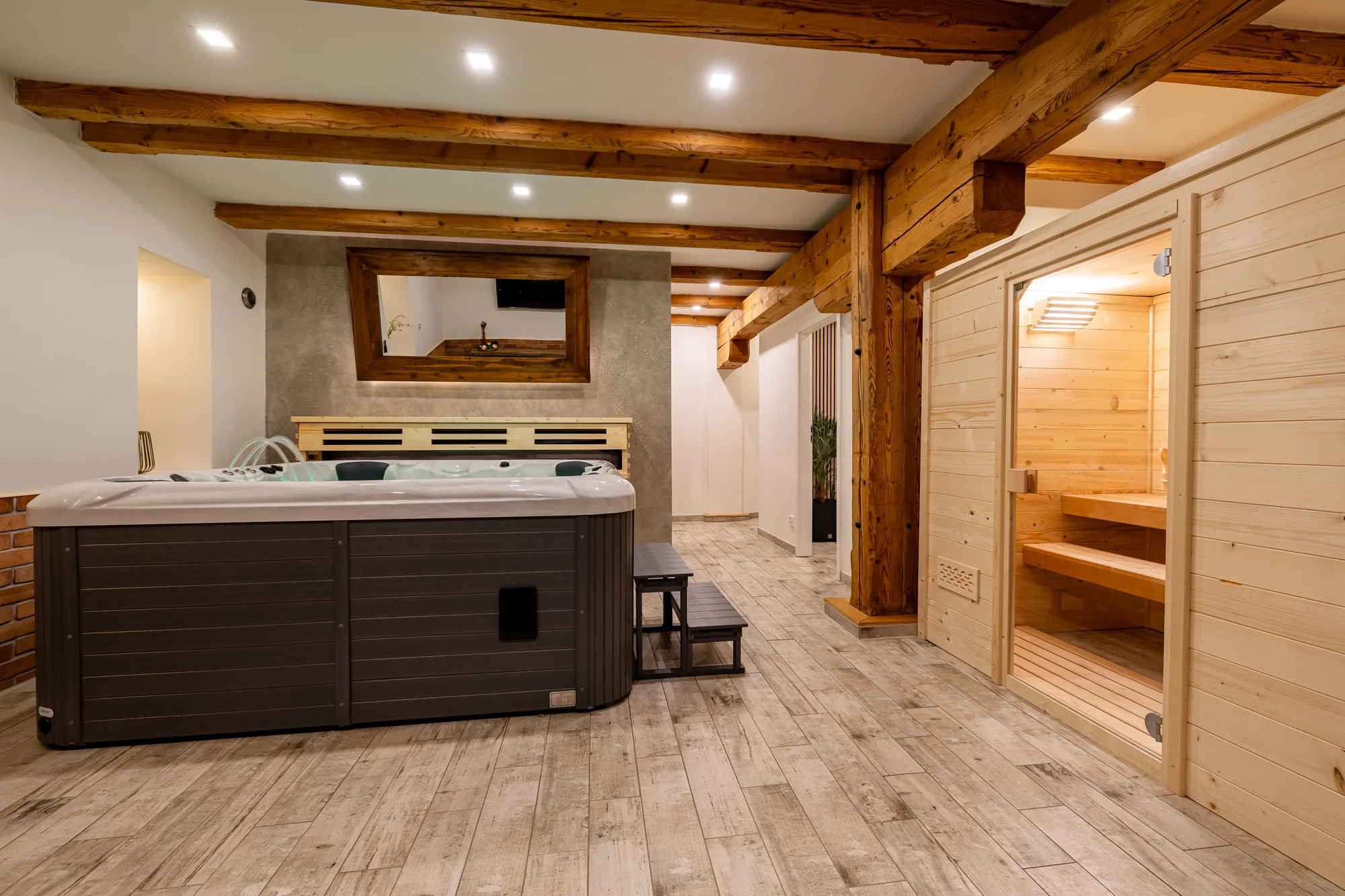Relax apartmán: vlastní vířivka se slanou vodou, sauna i možnost snídaně