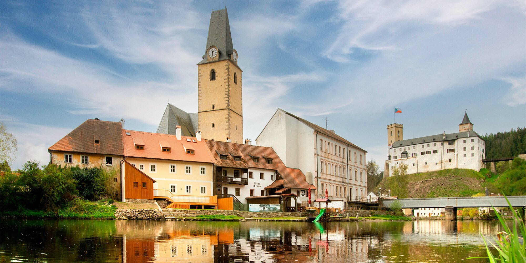 Historický penzion v Rožmberku přímo u řeky, se snídaní