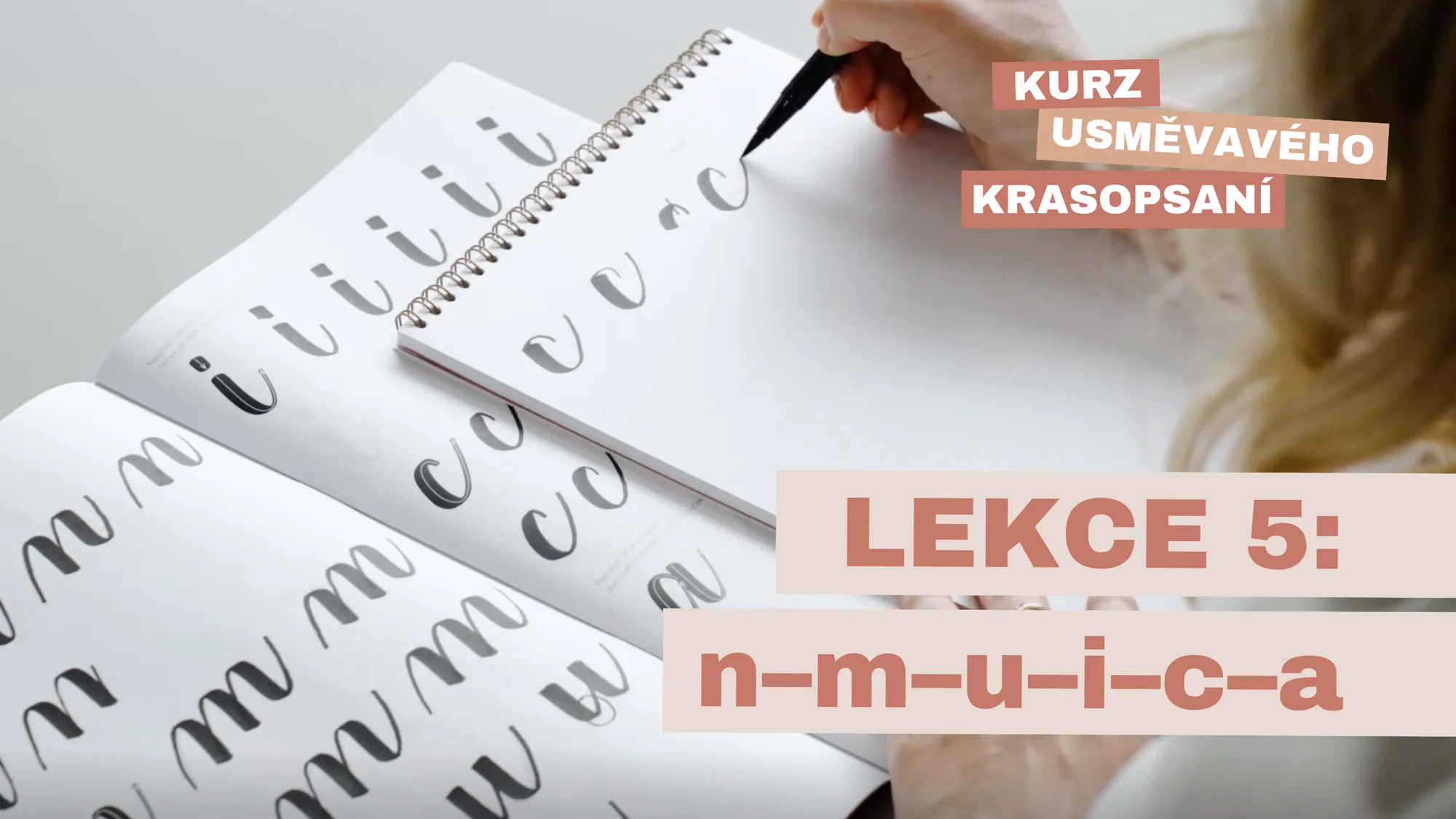 Online kurz usměvavého krasopsaní i se cvičebnicí a fixem