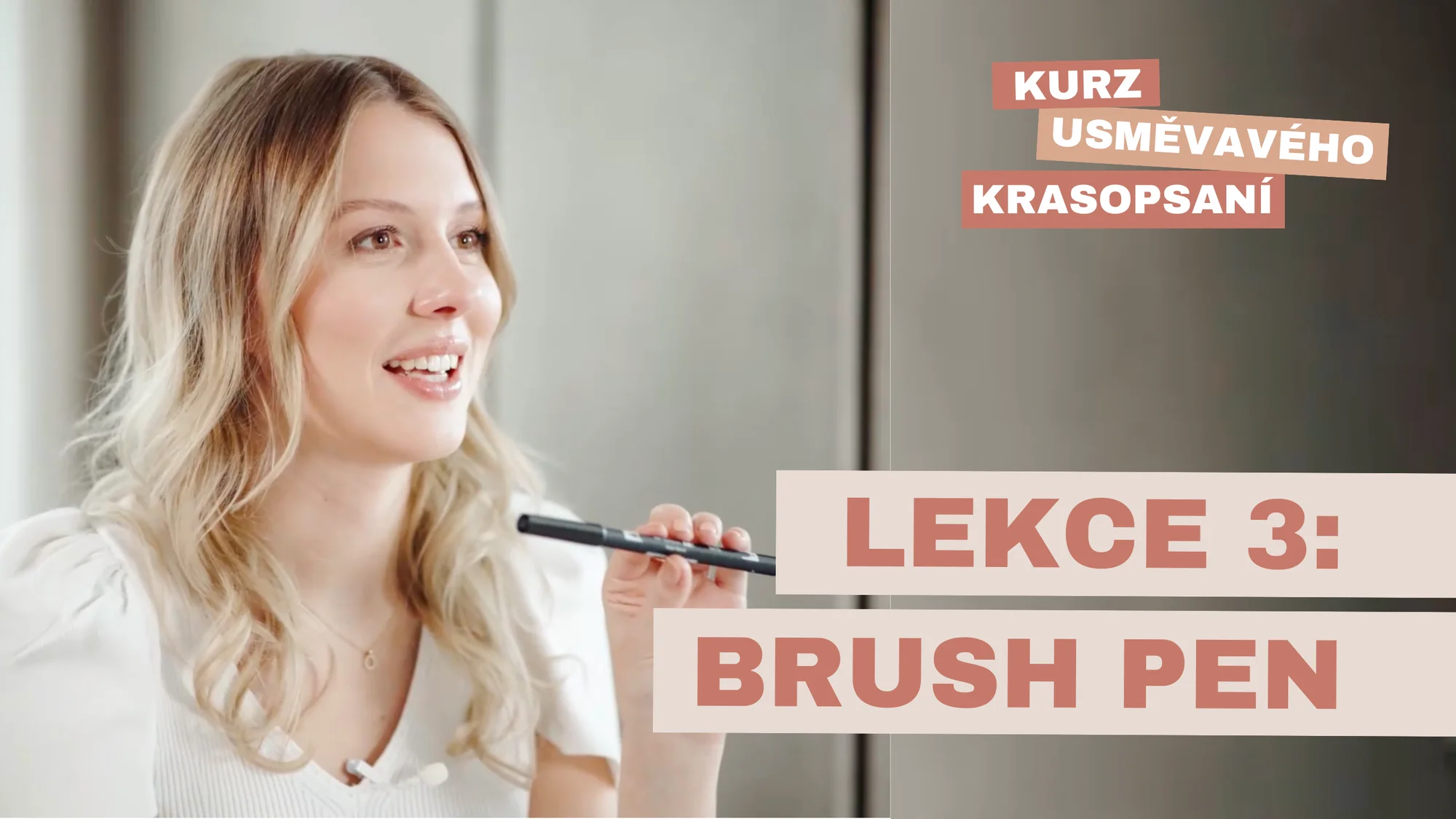 Online kurz usměvavého krasopsaní i se cvičebnicí a fixem