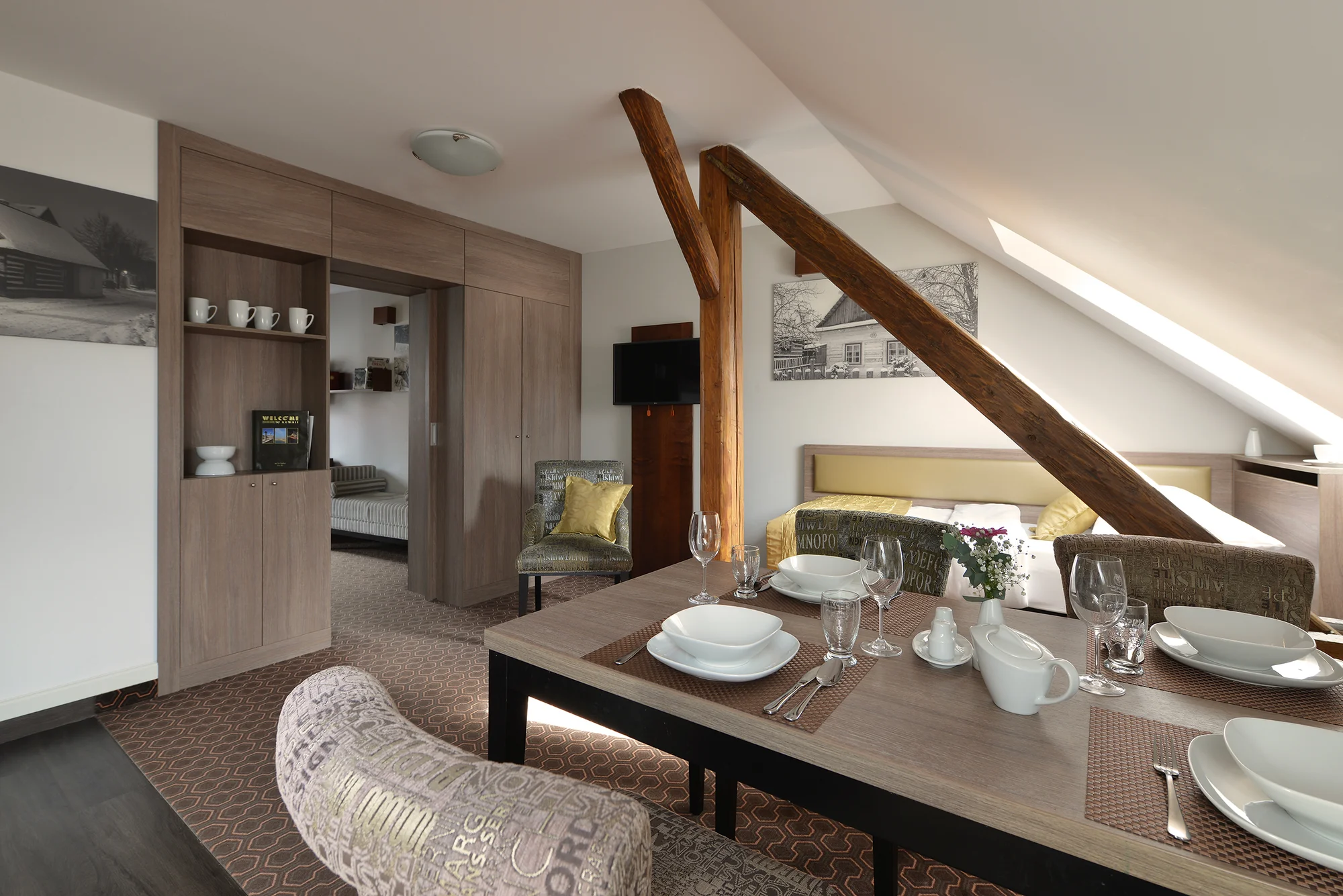 Relax na Vysočině: pobyt v designovém apartmánu, sauna i vstupenka do sklárny