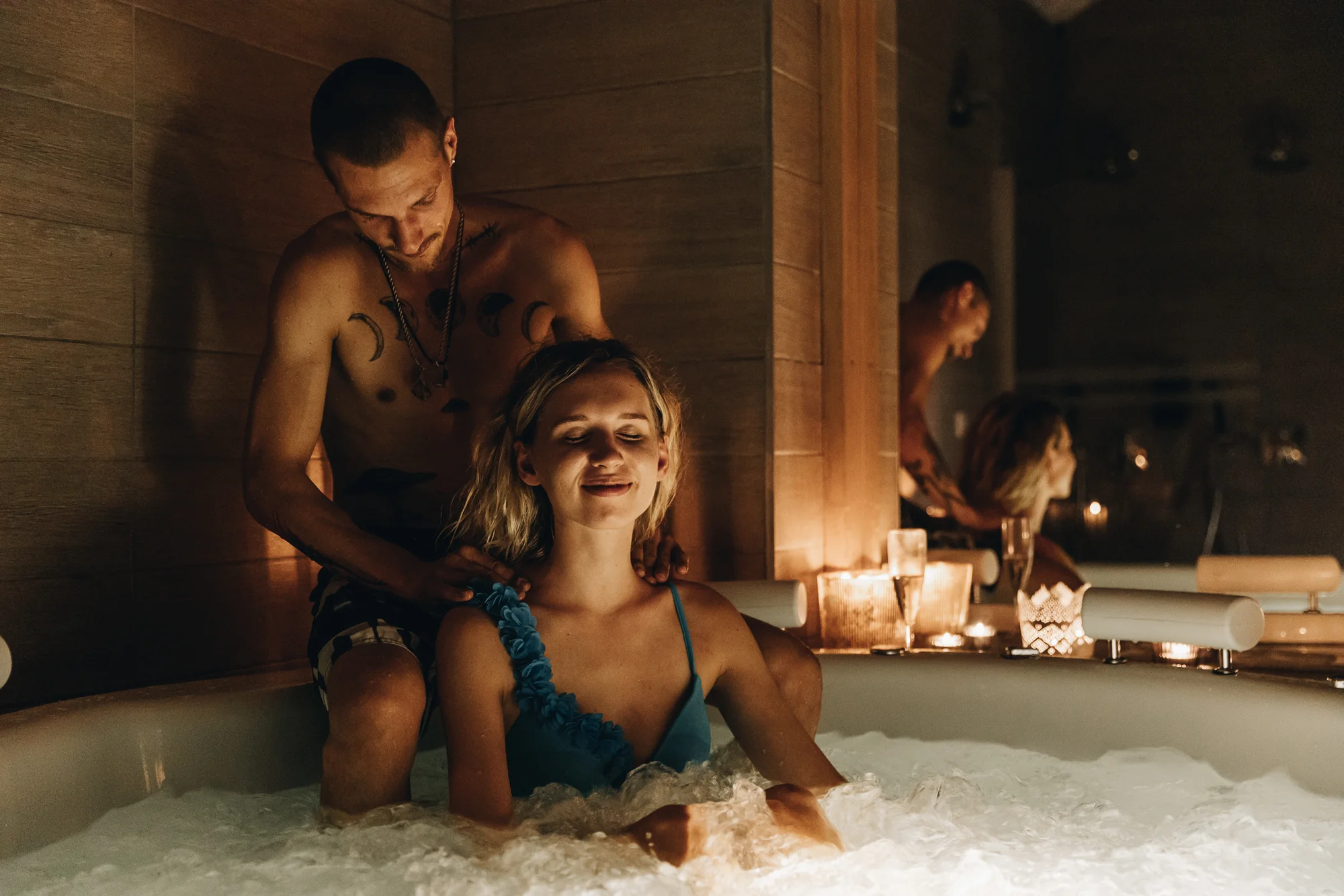 Relaxační balíčky s masáží, privátní koupelí a vstupem do wellness