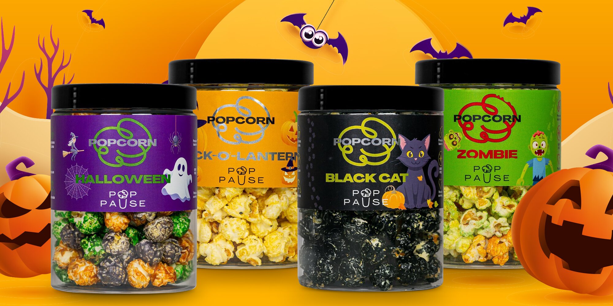 Popcorn v tradičních i originálních příchutích vč. halloweenské