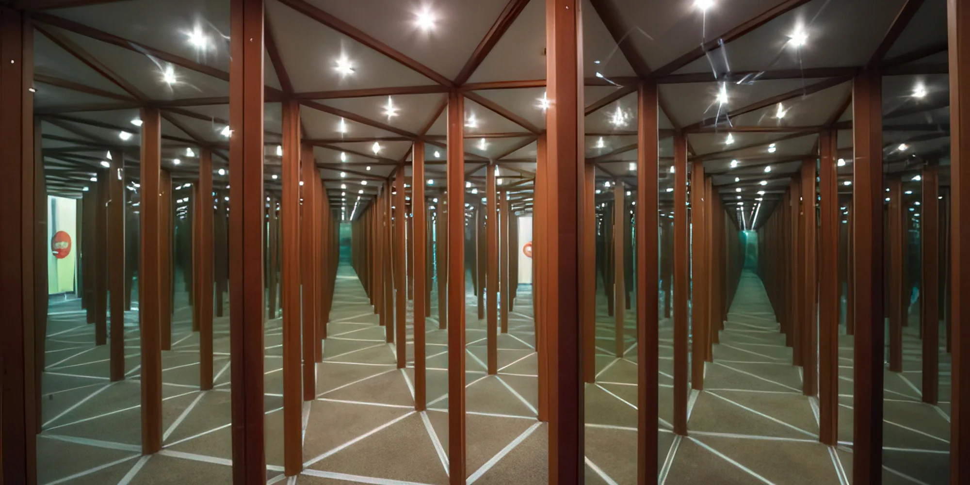 Vstupy do zrcadlového bludiště v Českém Krumlově pro dospělé i děti