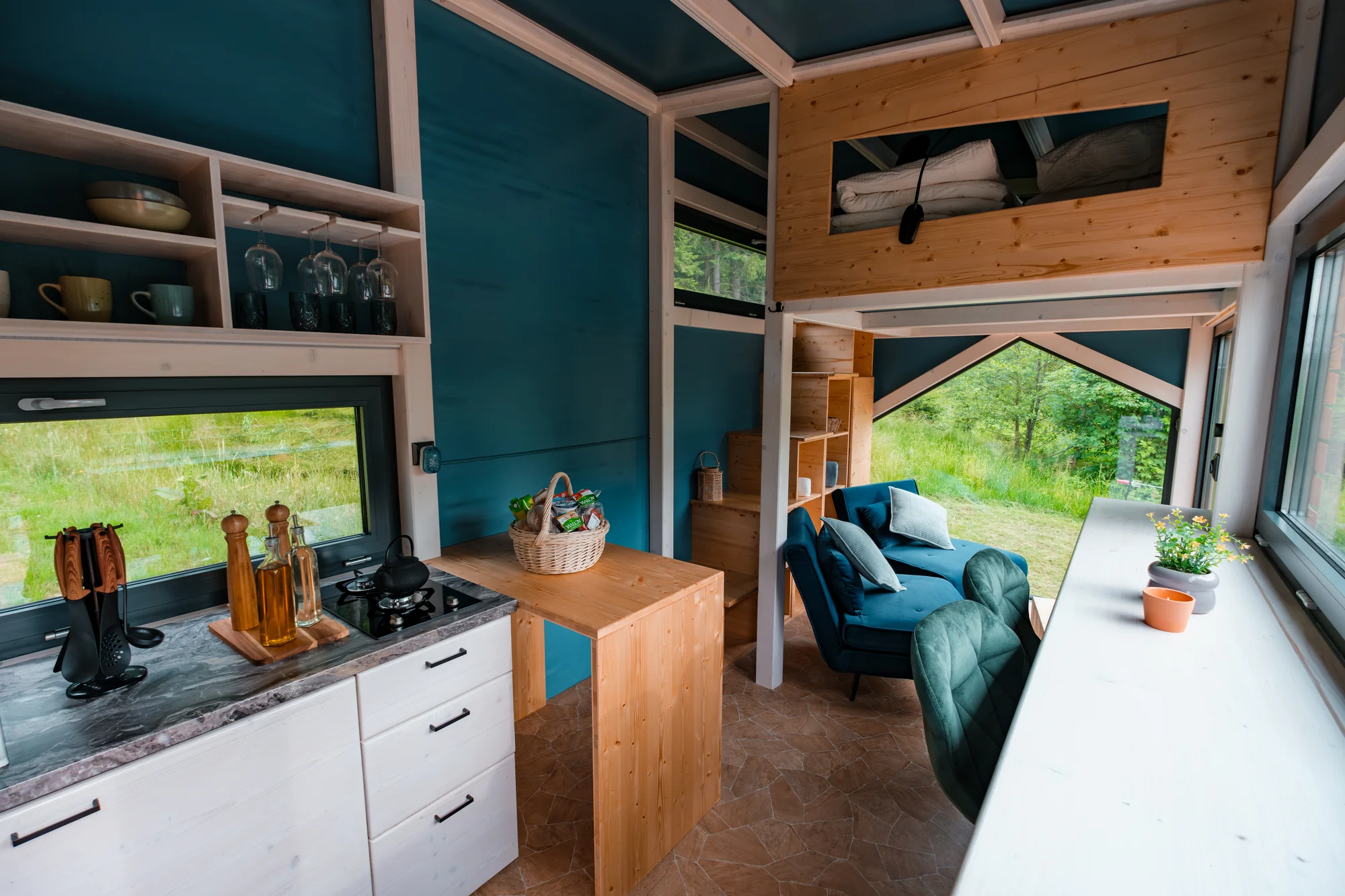 Tiny House Česílko: skvělá poloha blízko Lipna, vlastní sauna i terasa s výhledem