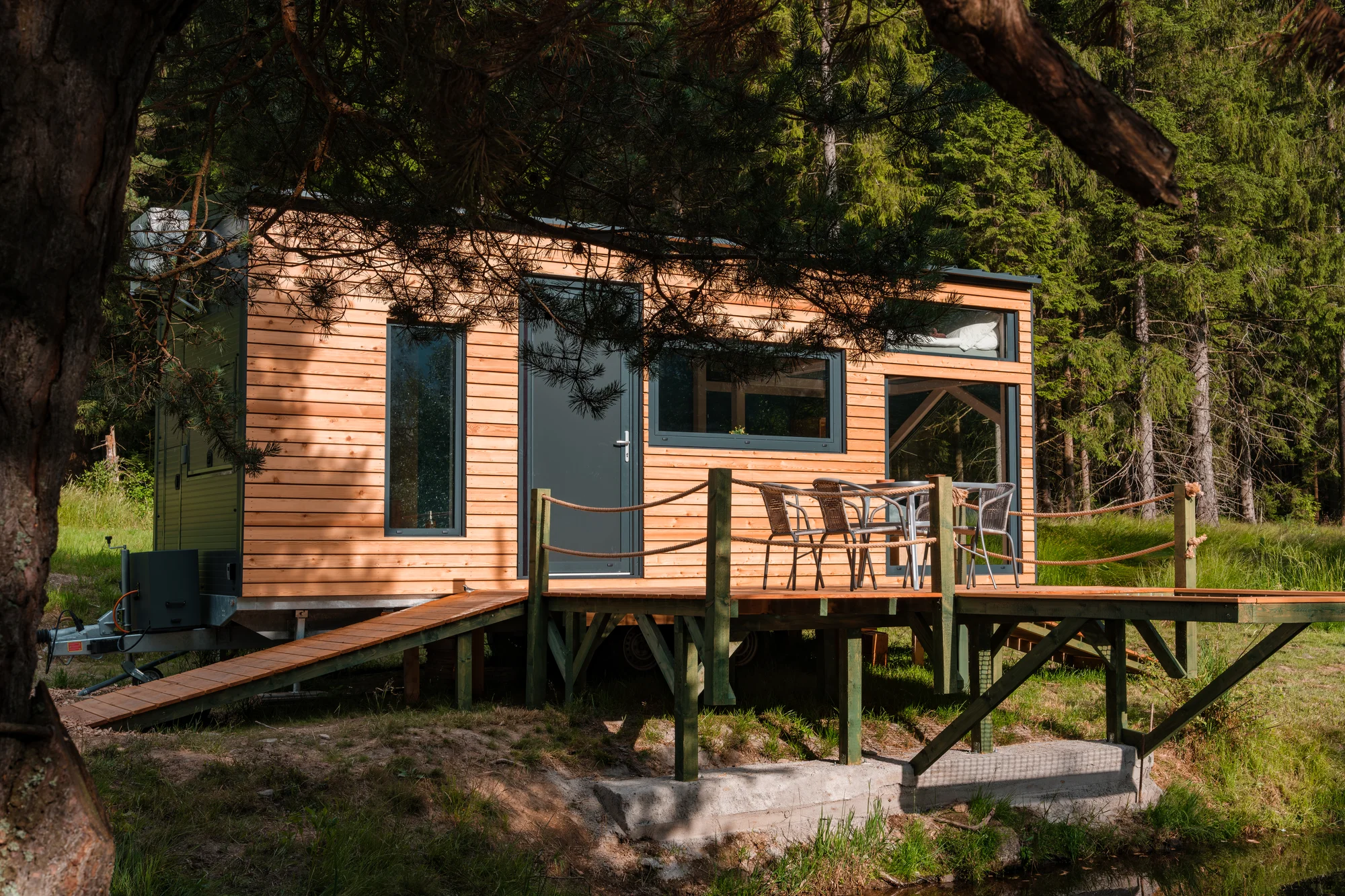 Tiny House Česílko: skvělá poloha blízko Lipna, vlastní sauna i terasa s výhledem