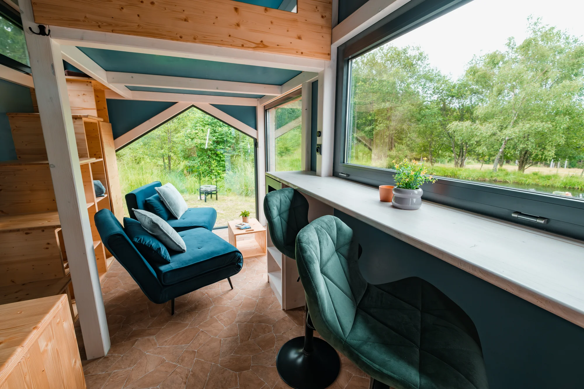 Tiny House Česílko: skvělá poloha blízko Lipna, vlastní sauna i terasa s výhledem