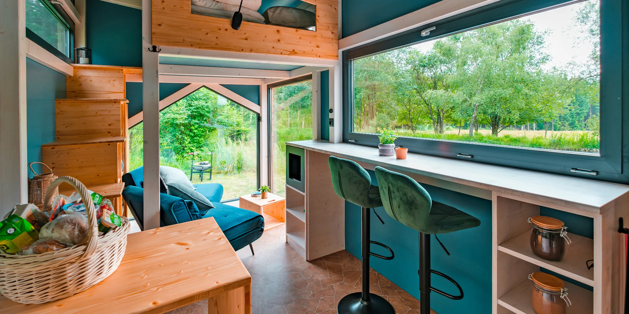 Tiny House Česílko: skvělá poloha blízko Lipna, vlastní sauna i terasa s výhledem