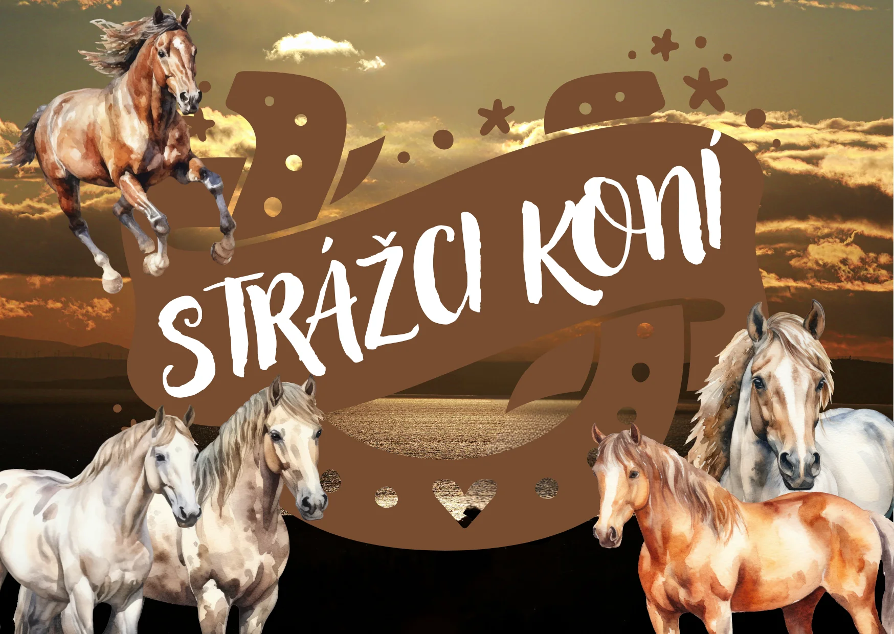 Šifrovací hra Strážci koní: pro děti od 8 let, hrát se dá doma i venku