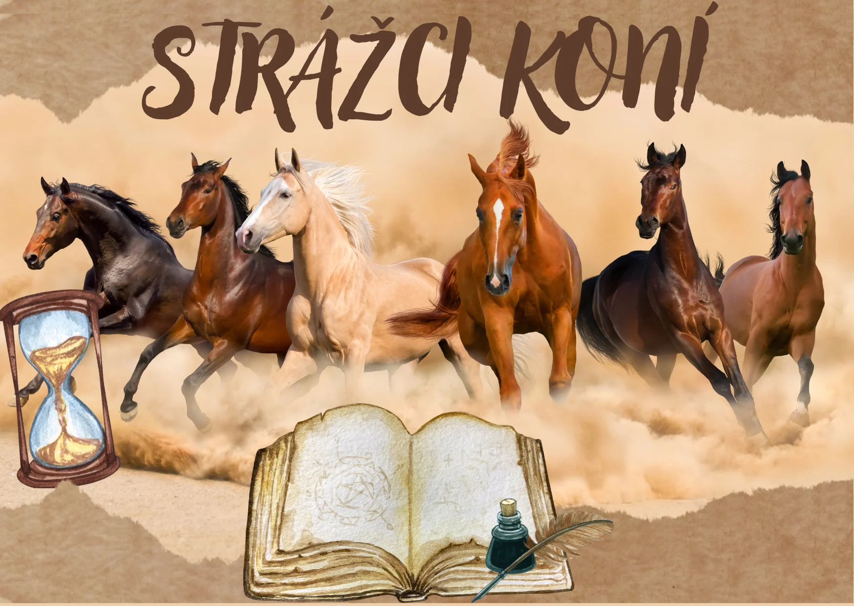 Šifrovací hra Strážci koní: pro děti od 8 let, hrát se dá doma i venku