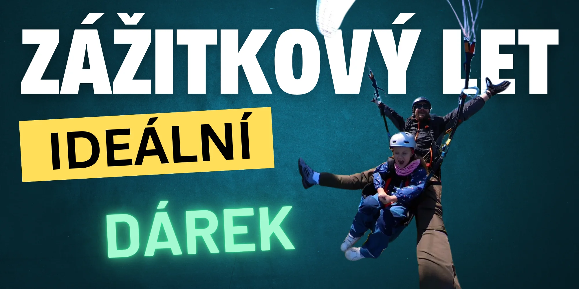 Vyhlídkový či seznamovací let na paraglidingovém křídle pro 1 osobu