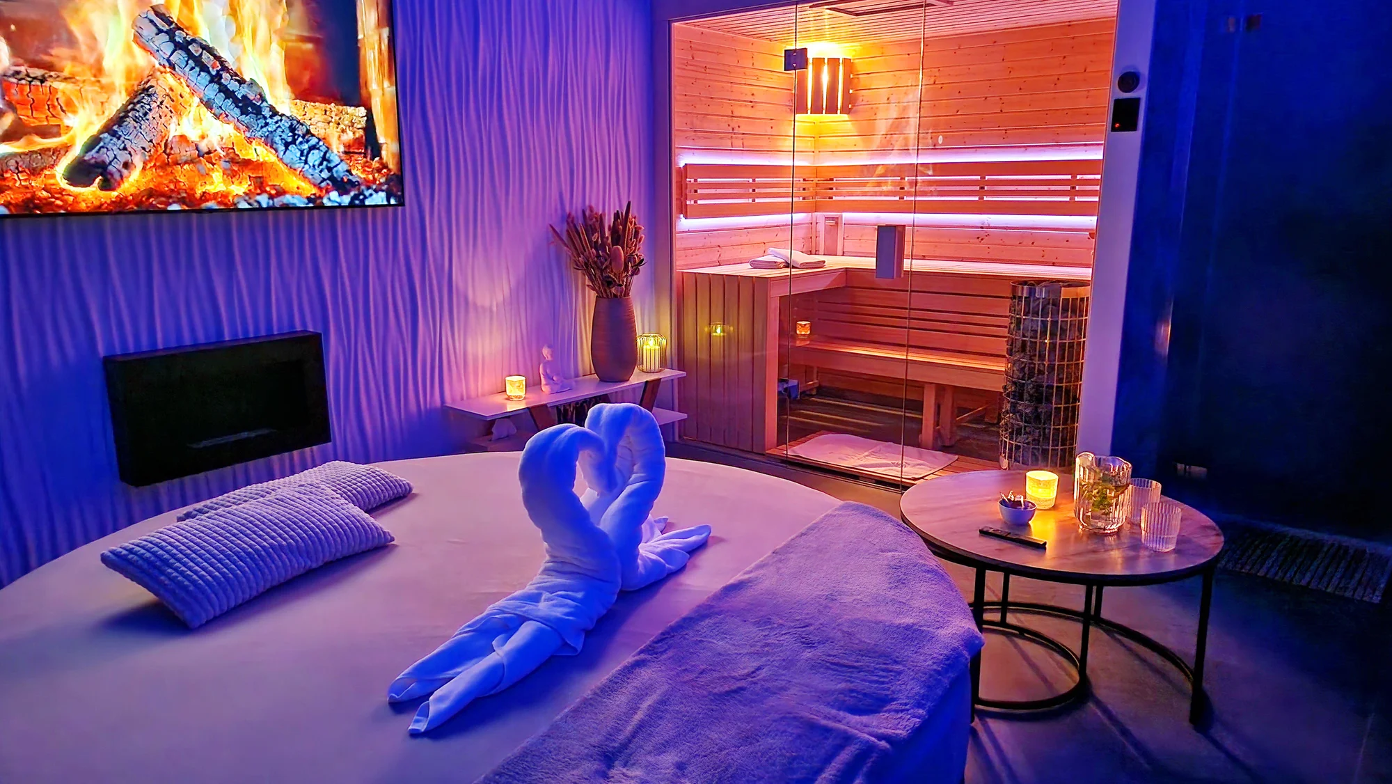 Nové privátní wellness v Hloubětíně: velký whirlpool, finská sauna, dvě relaxační zóny na výběr a drink