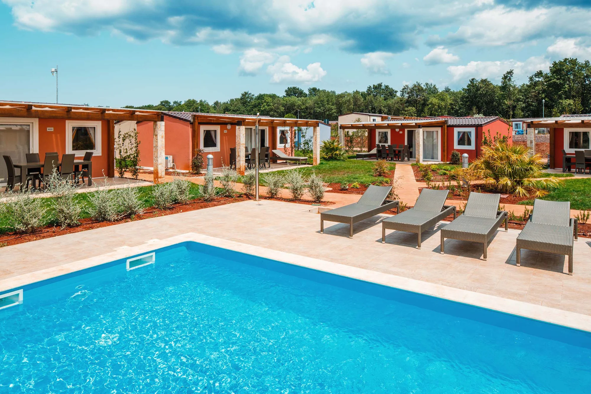 Dovolená v mobilním domku na Istrii: aquapark s několika bazény i miniklub