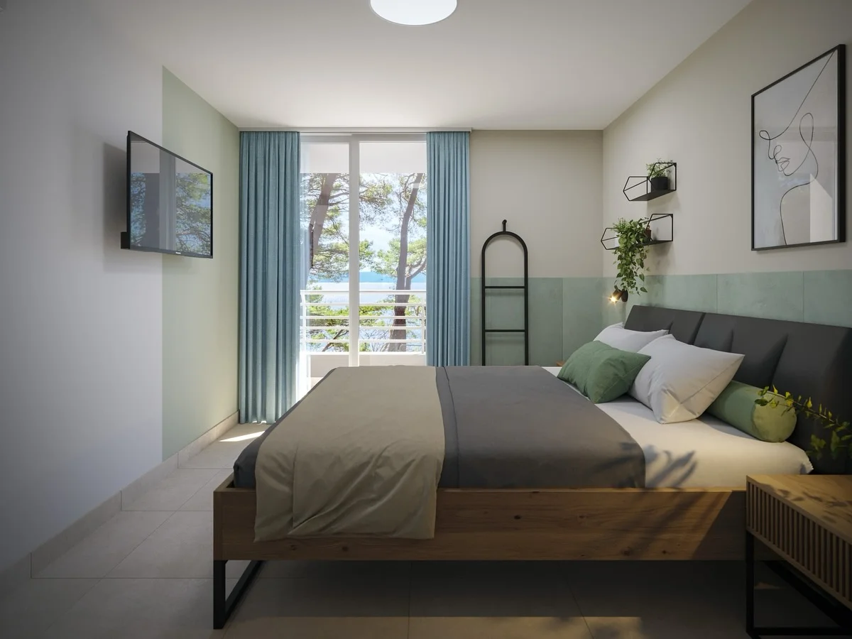 Plážový resort u Omiše: all inclusive light, apartmán pro 4 osoby, v létě animace, first minute sleva
