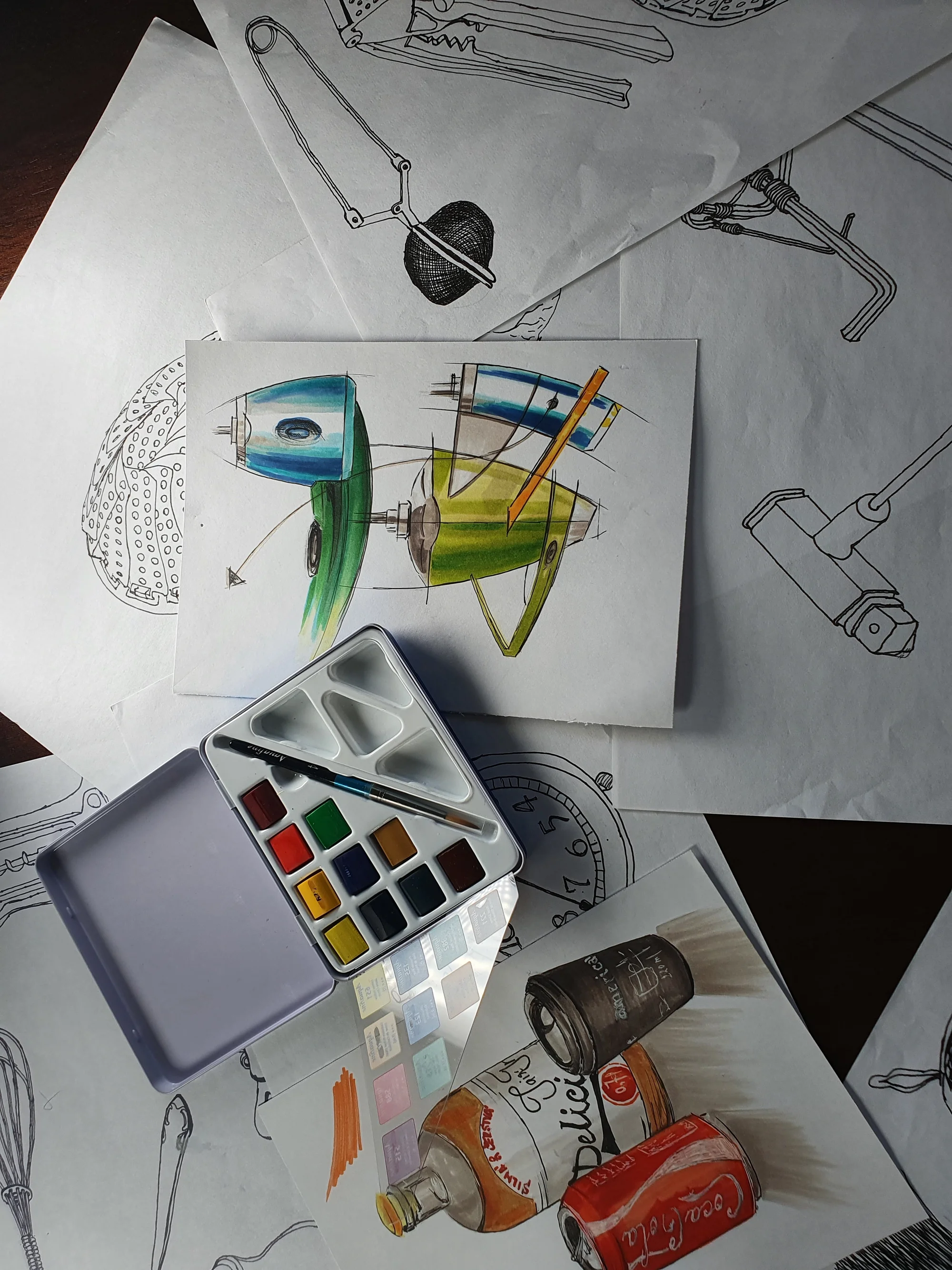 Víkendové kurzy malby, kresby a uměleckých technik: akvarel, akryl, pastely, pastelky či sketching