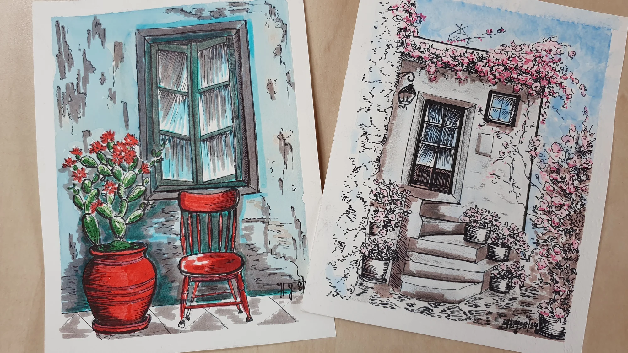 Víkendové kurzy malby, kresby a uměleckých technik: akvarel, akryl, pastely, pastelky či sketching