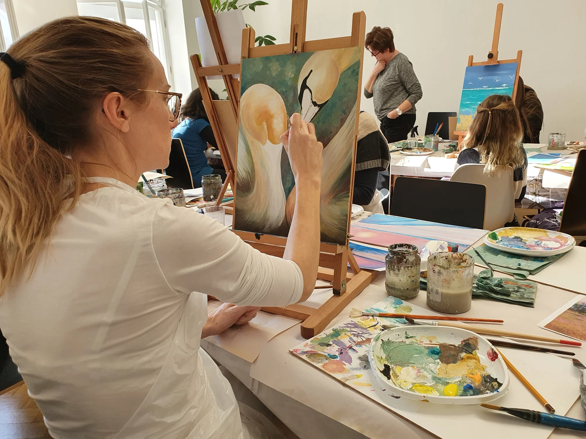 Víkendové kurzy malby, kresby a uměleckých technik: akvarel, akryl, pastely, pastelky či sketching