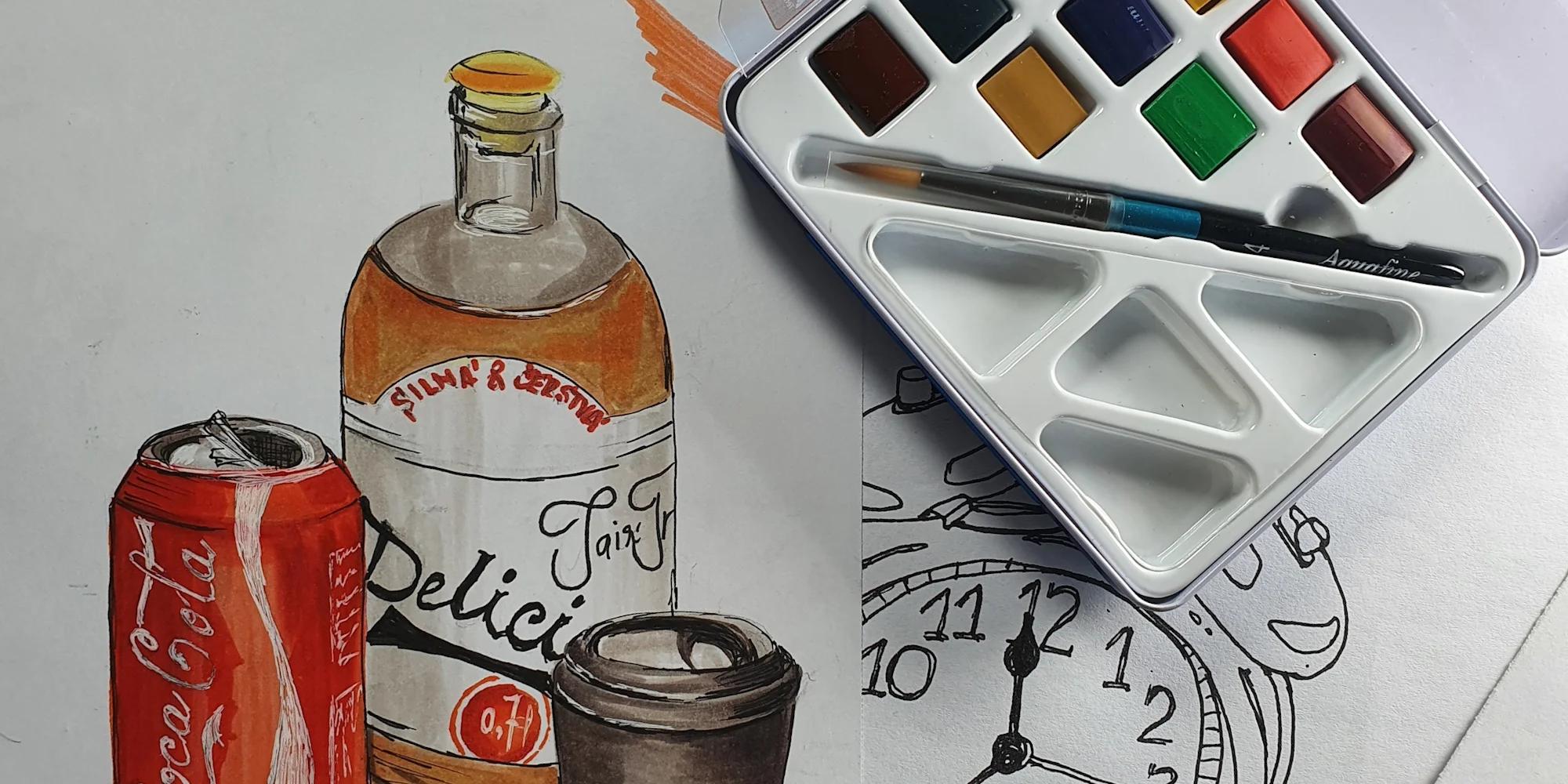 Víkendové kurzy malby, kresby a uměleckých technik: akvarel, akryl, pastely, pastelky či sketching