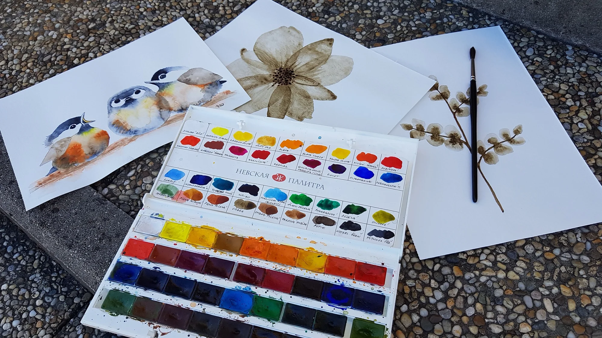Víkendové kurzy malby, kresby a uměleckých technik: akvarel, akryl, pastely, pastelky či sketching