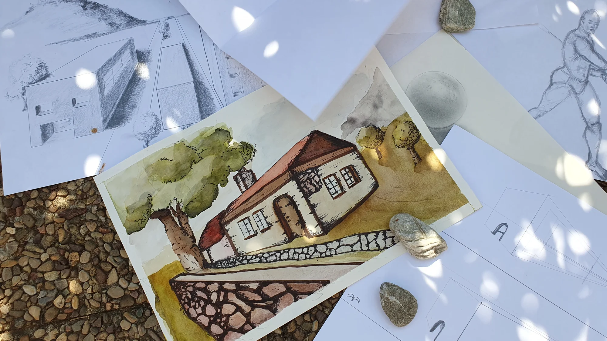 Víkendové kurzy malby, kresby a uměleckých technik: akvarel, akryl, pastely, pastelky či sketching