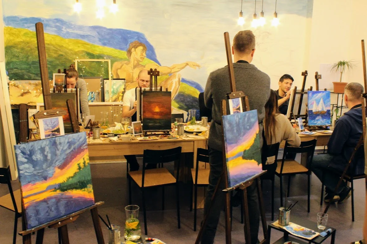 Art rande: romantický workshop malování akrylem i s lahví sektu a občerstvením