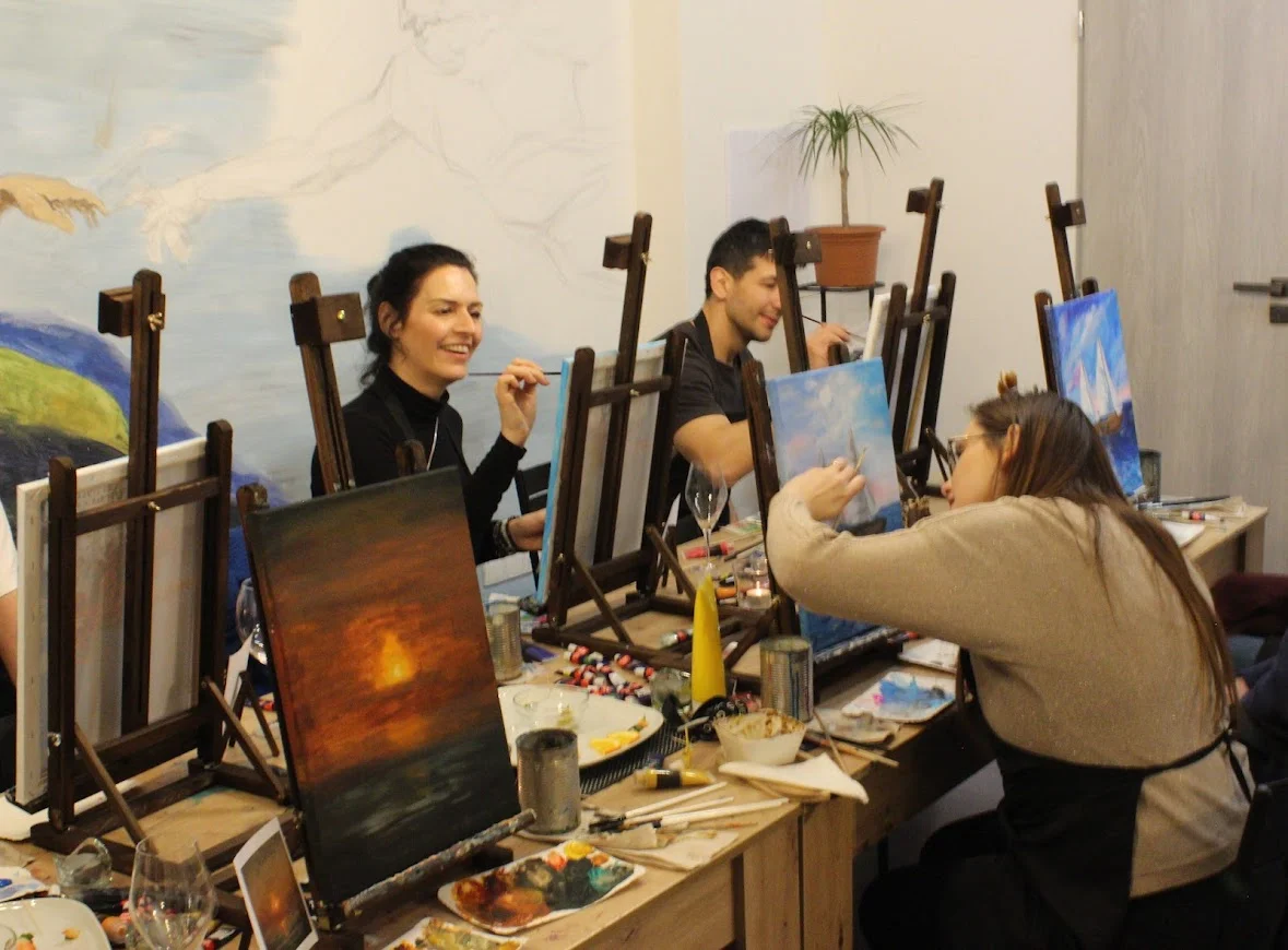 Art rande: romantický workshop malování akrylem i s lahví sektu a občerstvením