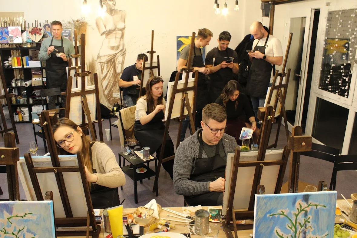 Art rande: romantický workshop malování akrylem i s lahví sektu a občerstvením