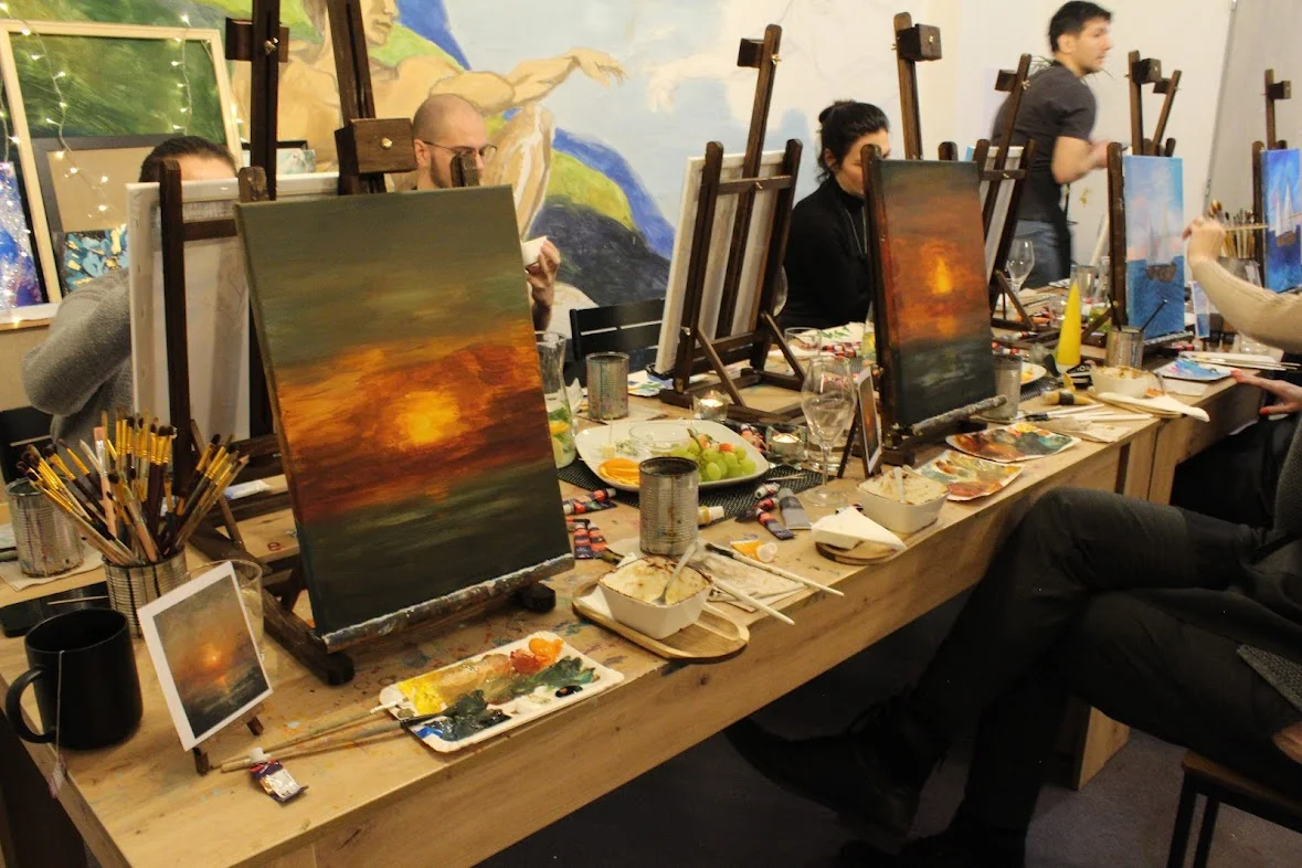 Art rande: romantický workshop malování akrylem i s lahví sektu a občerstvením