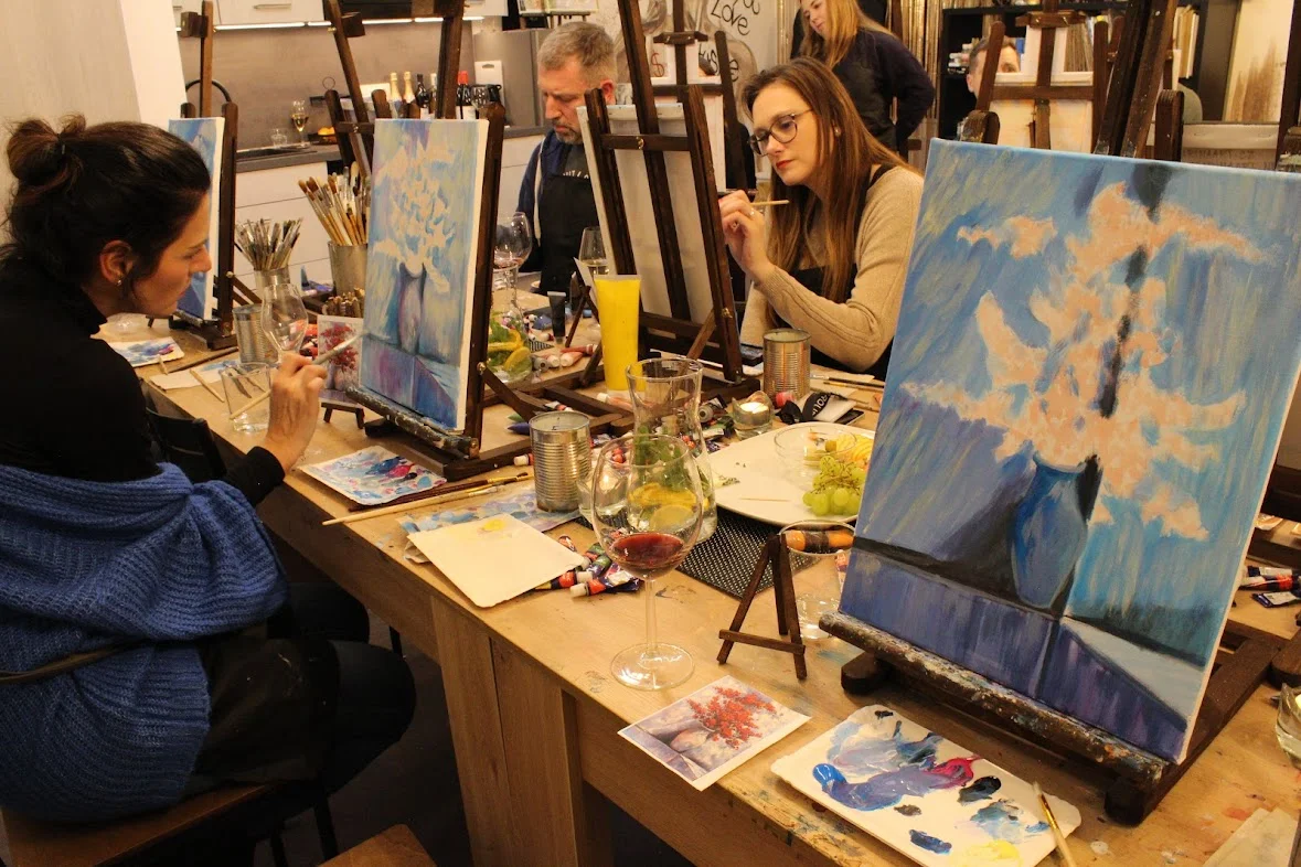 Art rande: romantický workshop malování akrylem i s lahví sektu a občerstvením