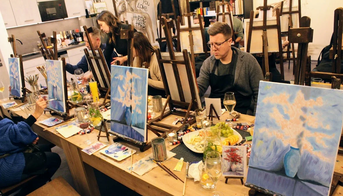 Art rande: romantický workshop malování akrylem i s lahví sektu a občerstvením
