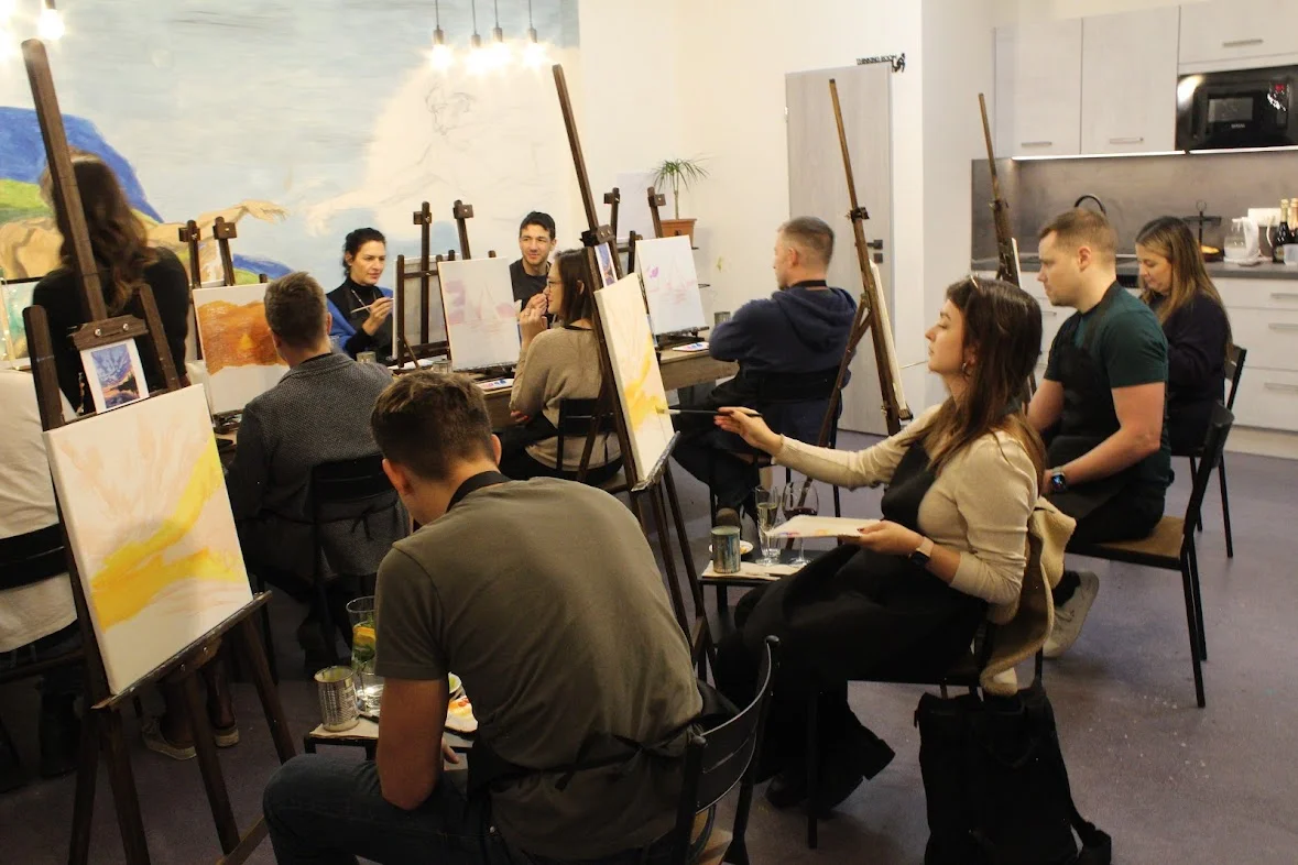 Art rande: romantický workshop malování akrylem i s lahví sektu a občerstvením