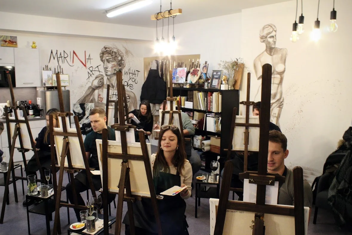 Art rande: romantický workshop malování akrylem i s lahví sektu a občerstvením