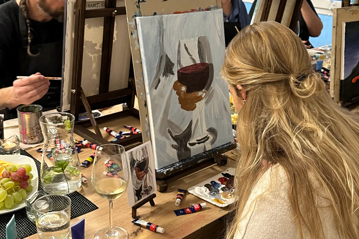 Art rande: romantický workshop malování akrylem i s lahví sektu a občerstvením