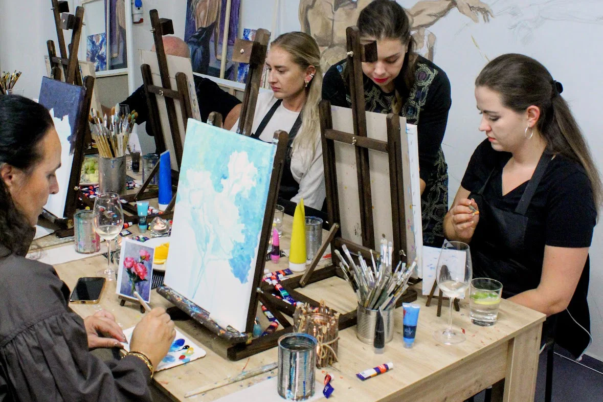 Art rande: romantický workshop malování akrylem i s lahví sektu a občerstvením