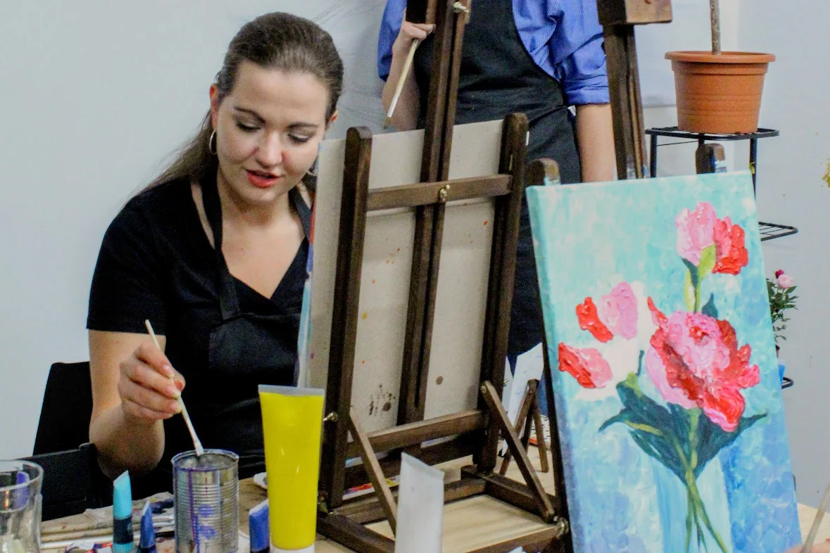 Art rande: romantický workshop malování akrylem i s lahví sektu a občerstvením