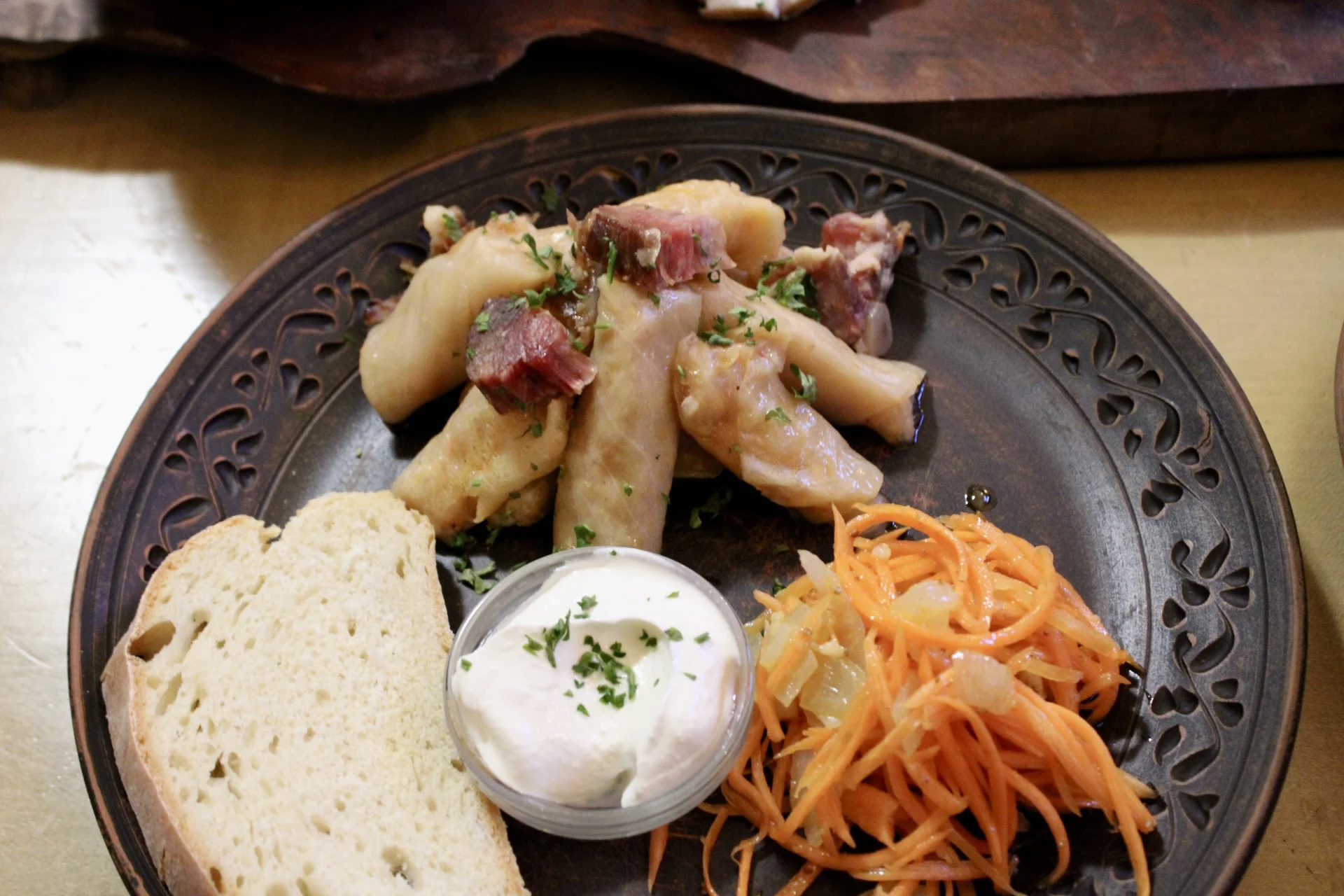 Tradiční ukrajinská kuchyně: čtyřchodové degustační menu pro 2 osoby