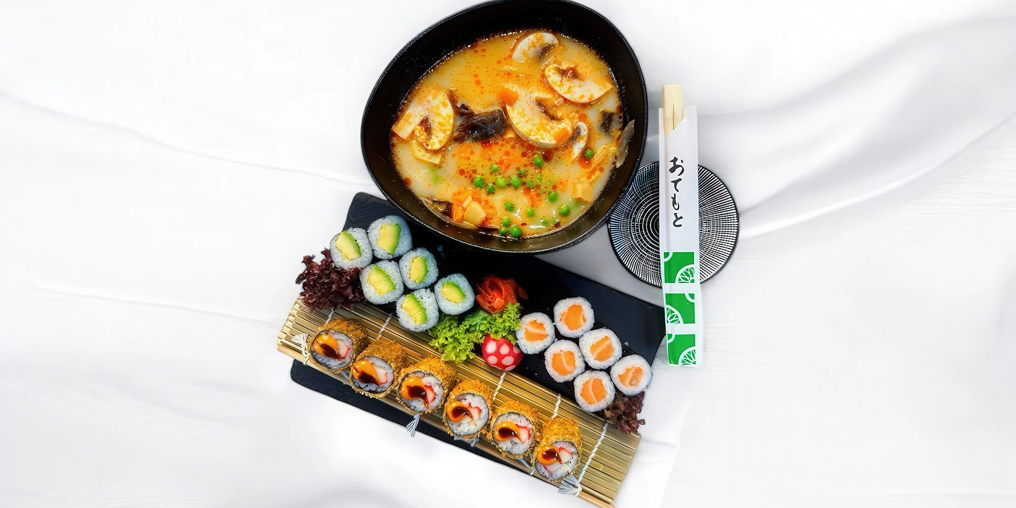 Asijské menu v Chomutově: sushi sety s polévkou pro 1 i 2 osoby