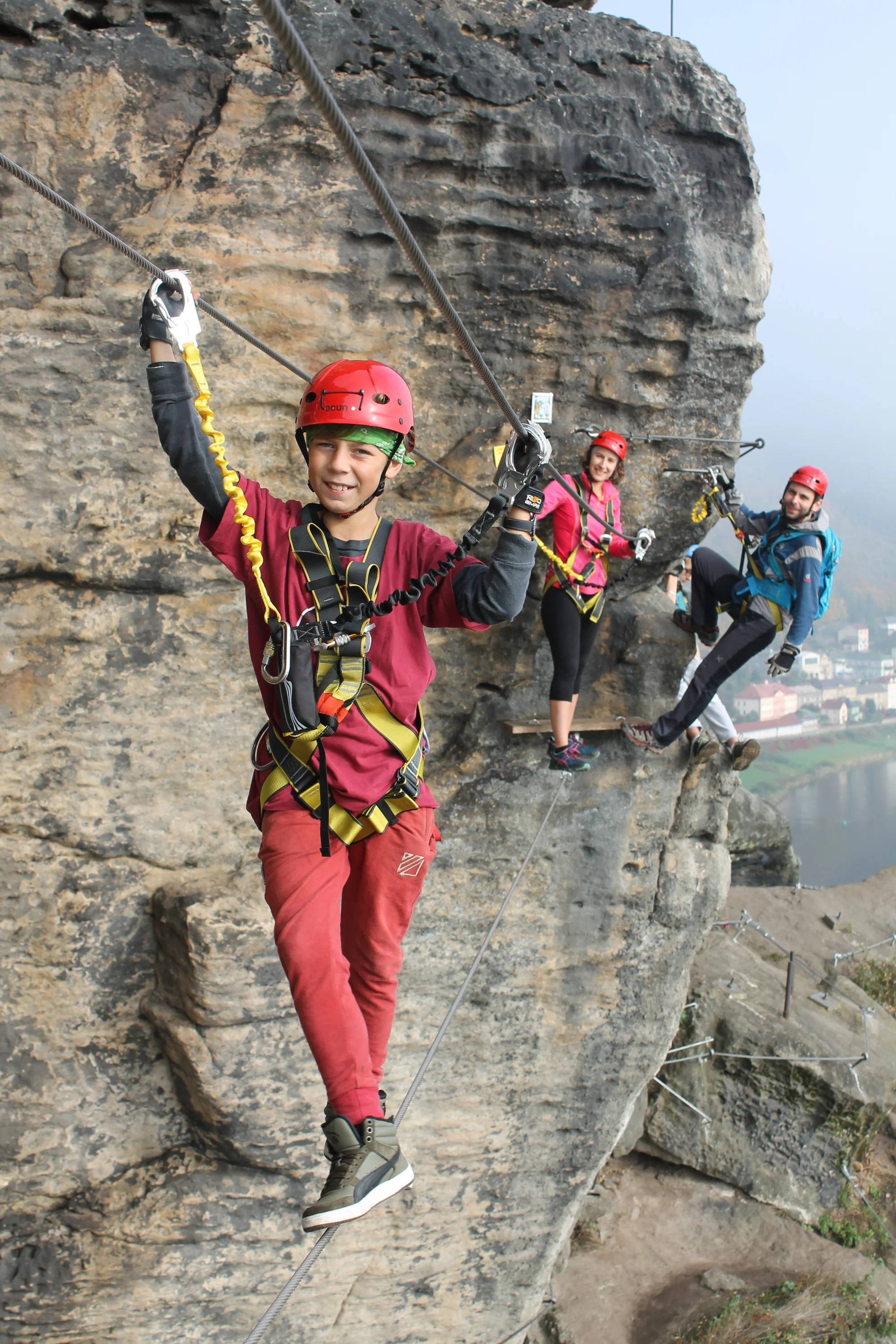 Skupinová via ferrata v Děčíně či v Saském Švýcarsku pro 1 nebo 3 osoby