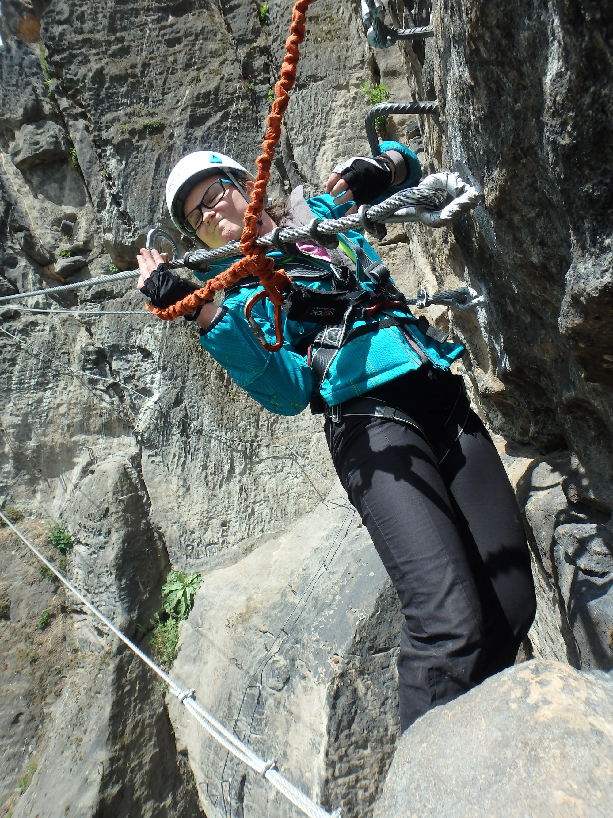 Skupinová via ferrata v Děčíně či v Saském Švýcarsku pro 1 nebo 3 osoby