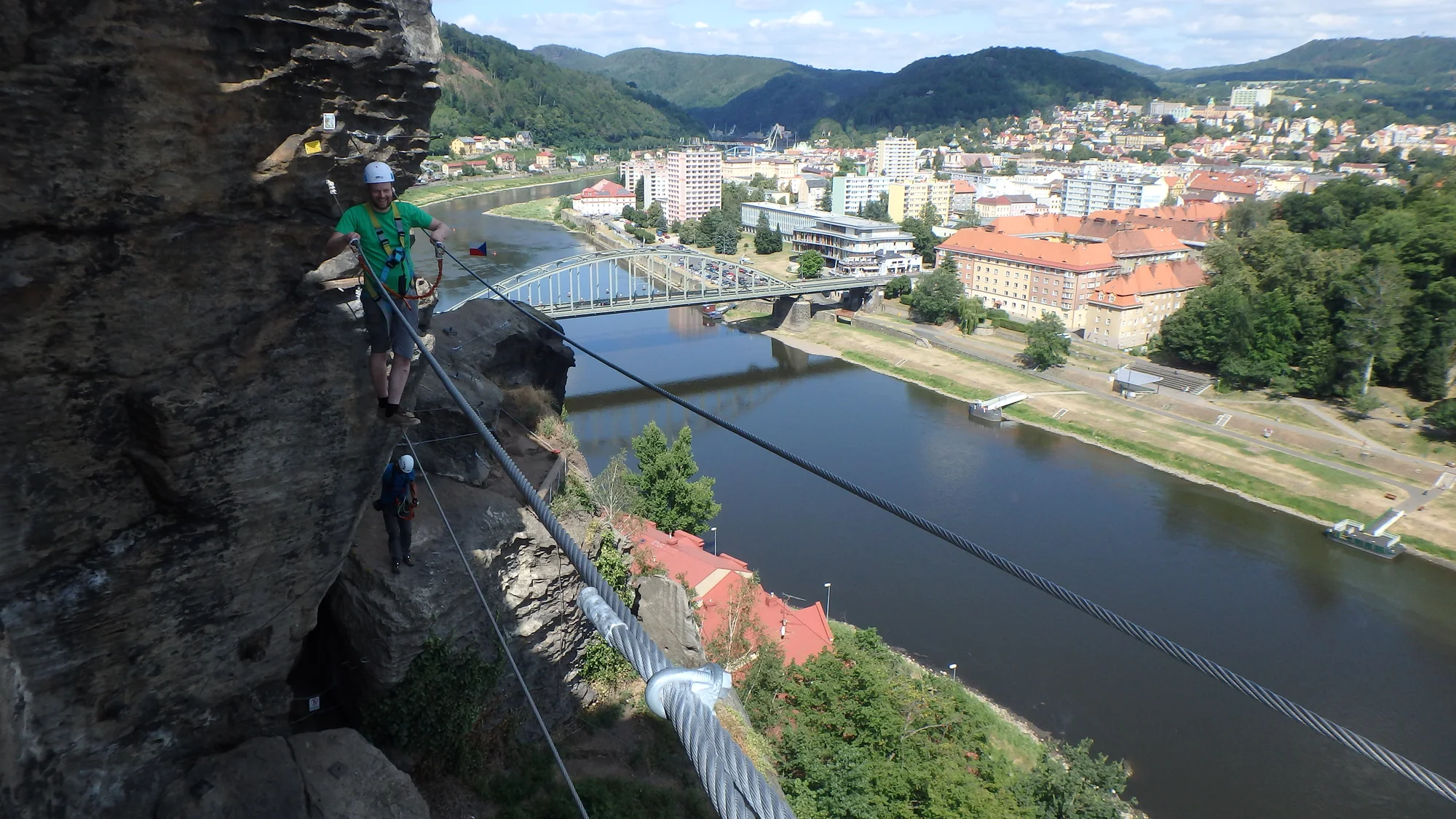 Skupinová via ferrata v Děčíně či v Saském Švýcarsku pro 1 nebo 3 osoby
