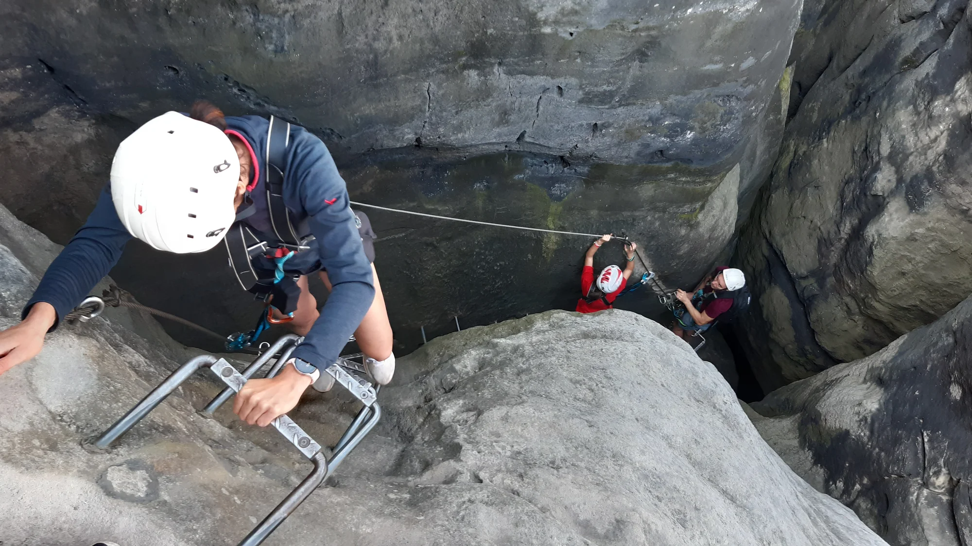 Skupinová via ferrata v Děčíně či v Saském Švýcarsku pro 1 nebo 3 osoby